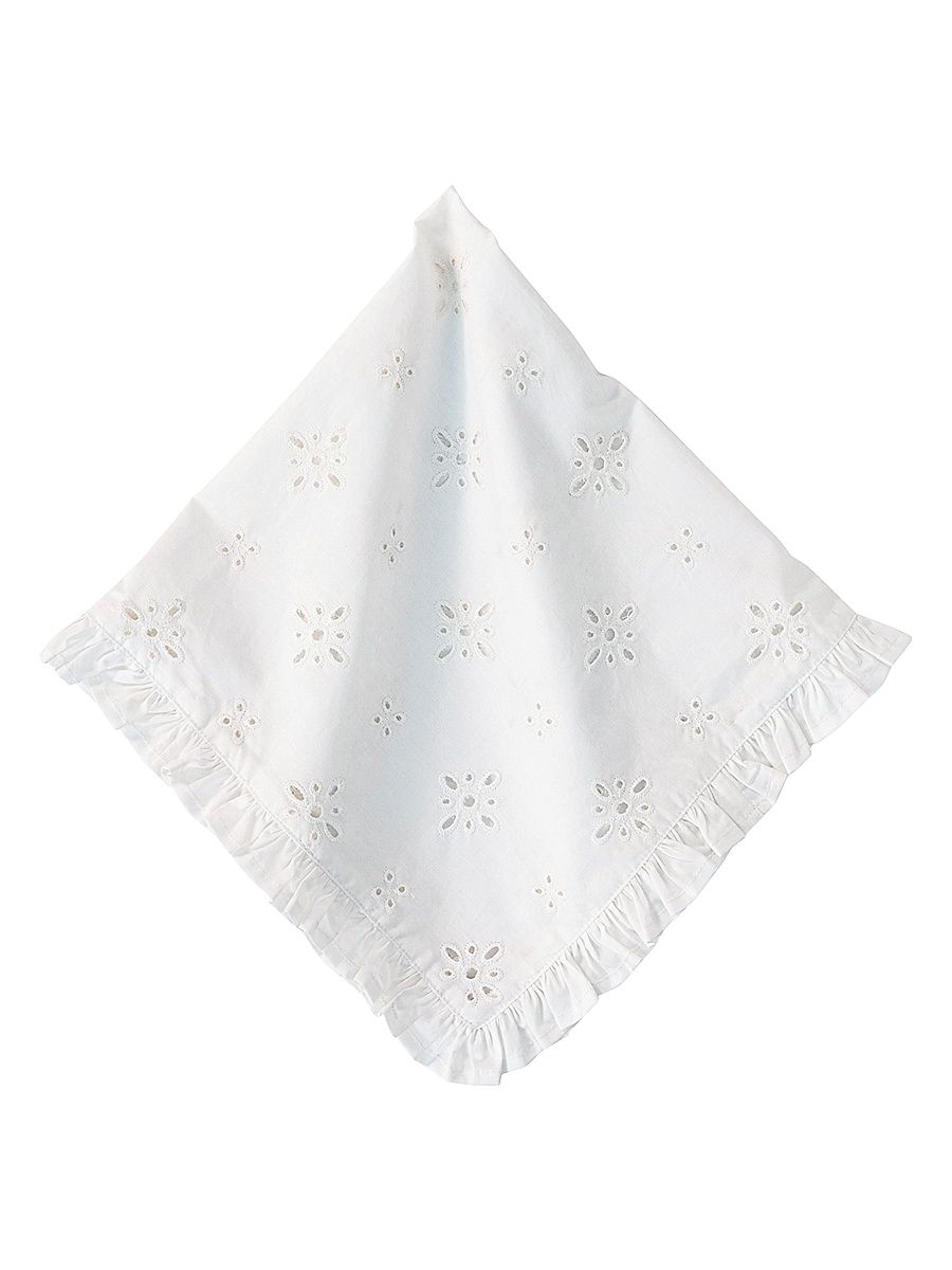 Eyelet Napkin - White