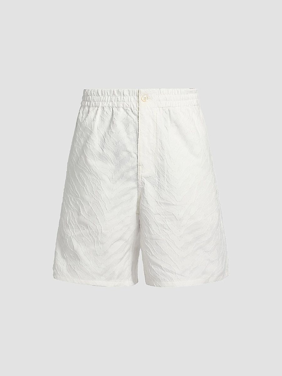 Kenzo Men's Tiger Cotton Shorts - Off White - Size Large