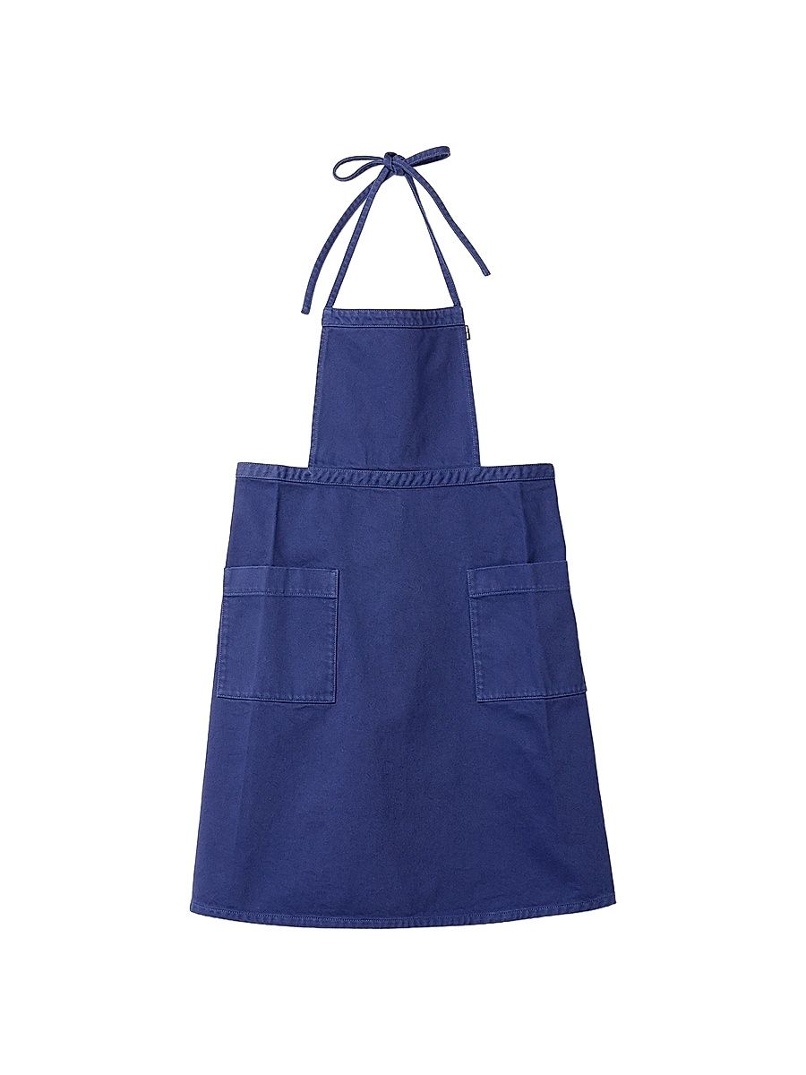 Garment-Dyed Gabardine Apron - Blue