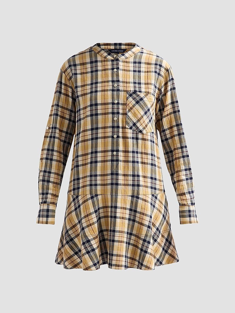 Women's Corin Plaid Cotton-Blend Minidress - Acorn Multi - Size 16