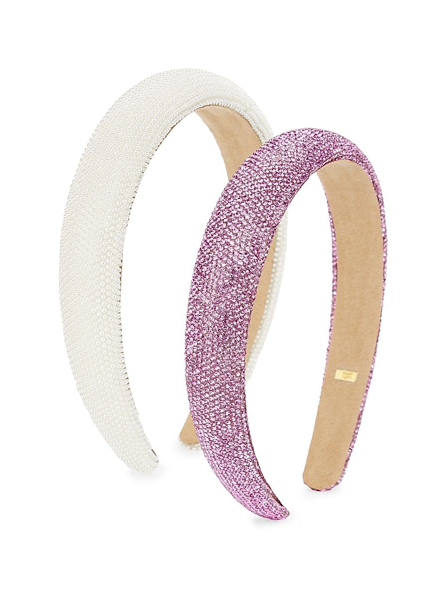 2-Pack Pearl & Crystal Headbands