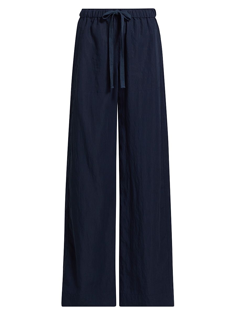 Women's Utility High-Rise Drawstring Pants - Coastal Blue - Size Medium