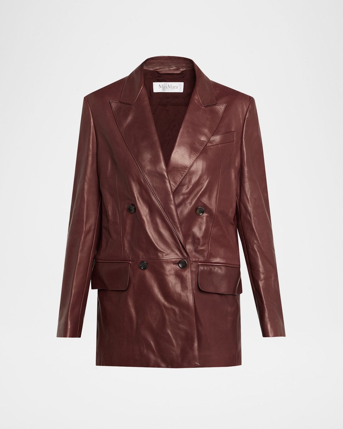 Duse Leather Double-Breasted Jacket
