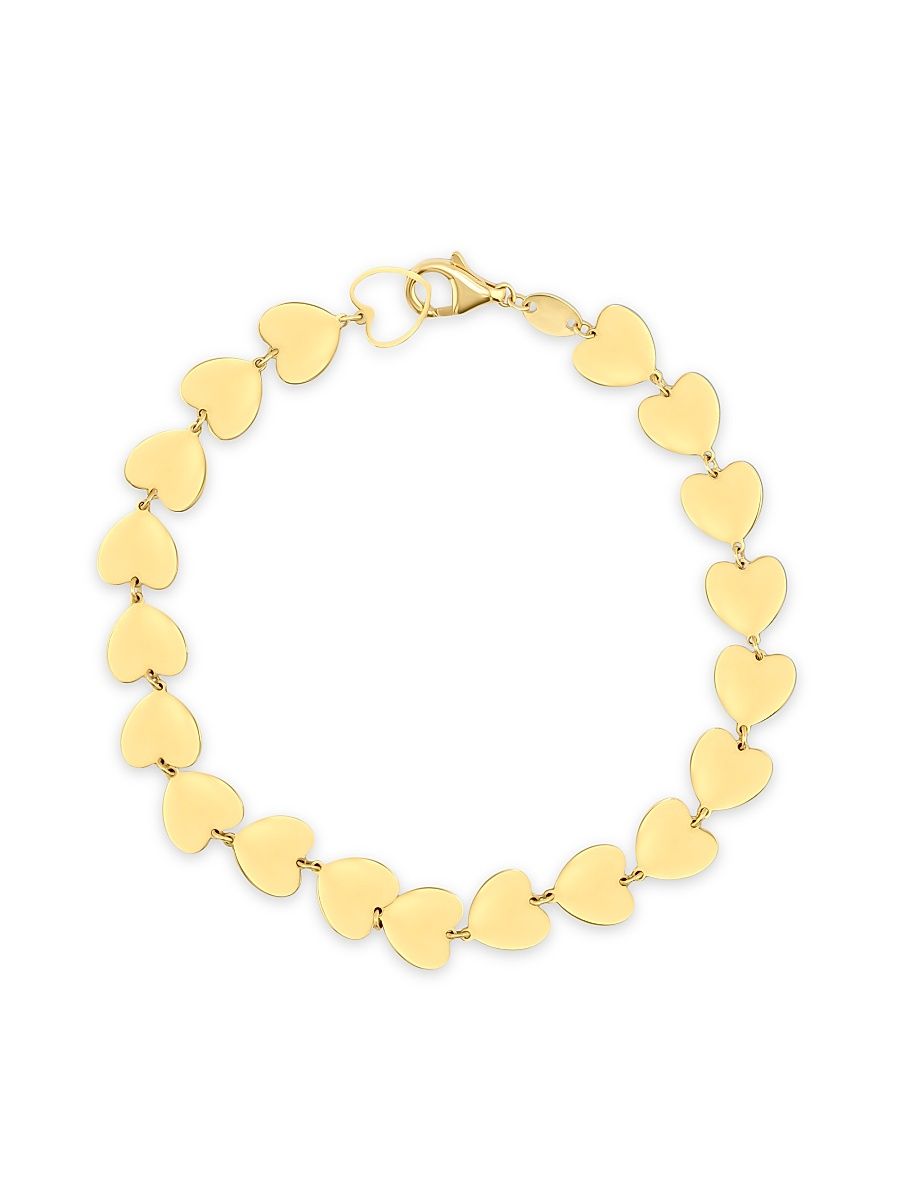 Women's Love 14K Yellow Gold Heart Bracelet - Gold