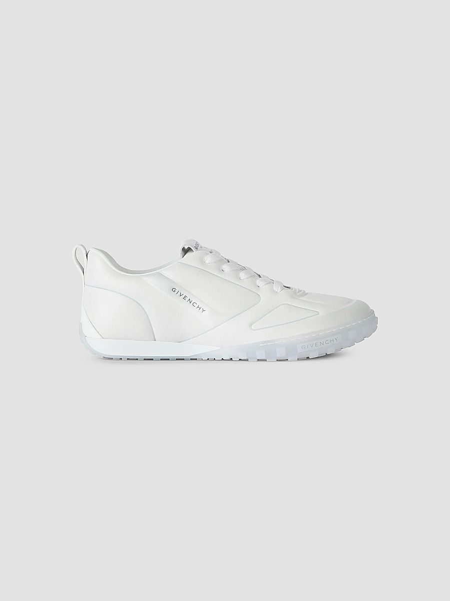 Givenchy Men's Glide Sneakers in Leather - White Grey - Size 13