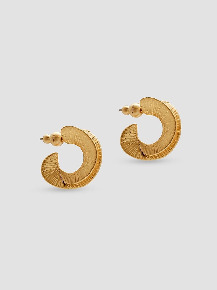 Women's Ren Goldtone Mini Hoop Earrings - Brushed Brass