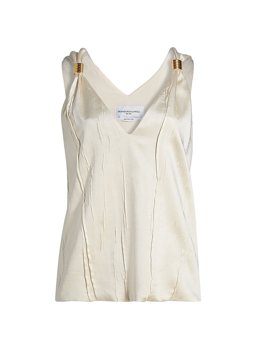 Women's Drew Deep V-Neck Tank - Ivory - Size 6