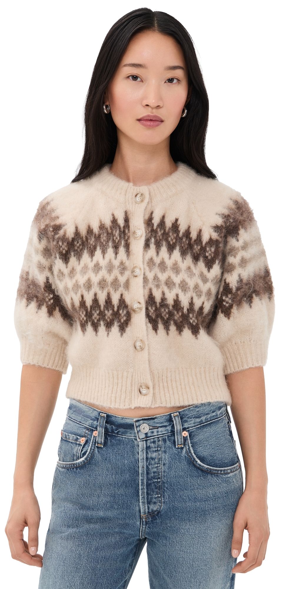 Citizens of Humanity Molly Fair Isle Cardigan Fairisle M