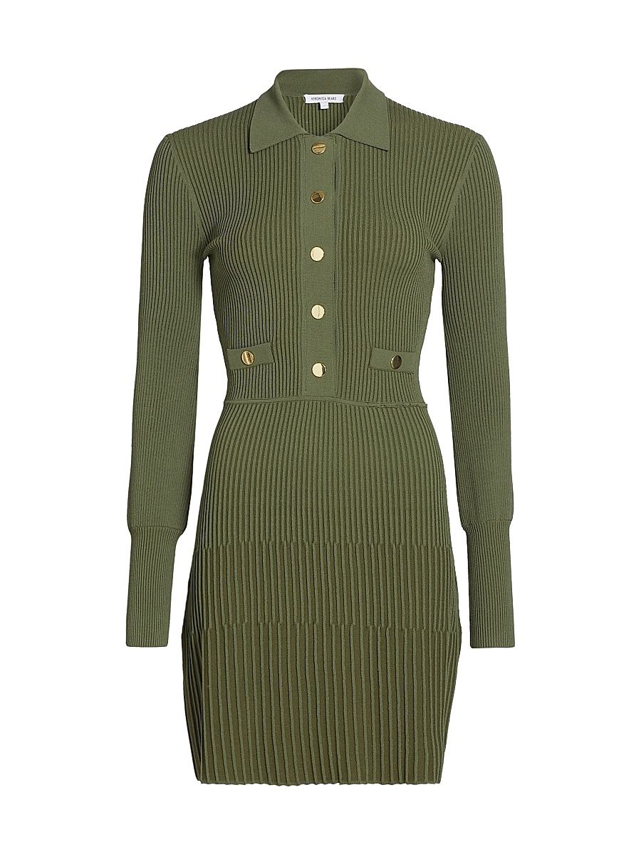 Women's Lauper Rib-Knit Sweaterdress - Stone Army - Size Medium