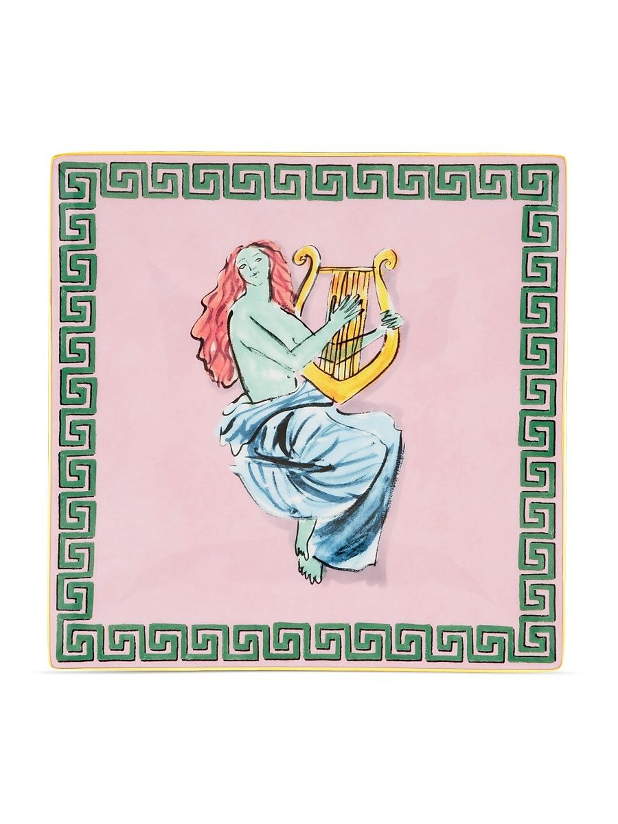 Il Viaggio di Nettuno Squared Dessert Plate - Pink