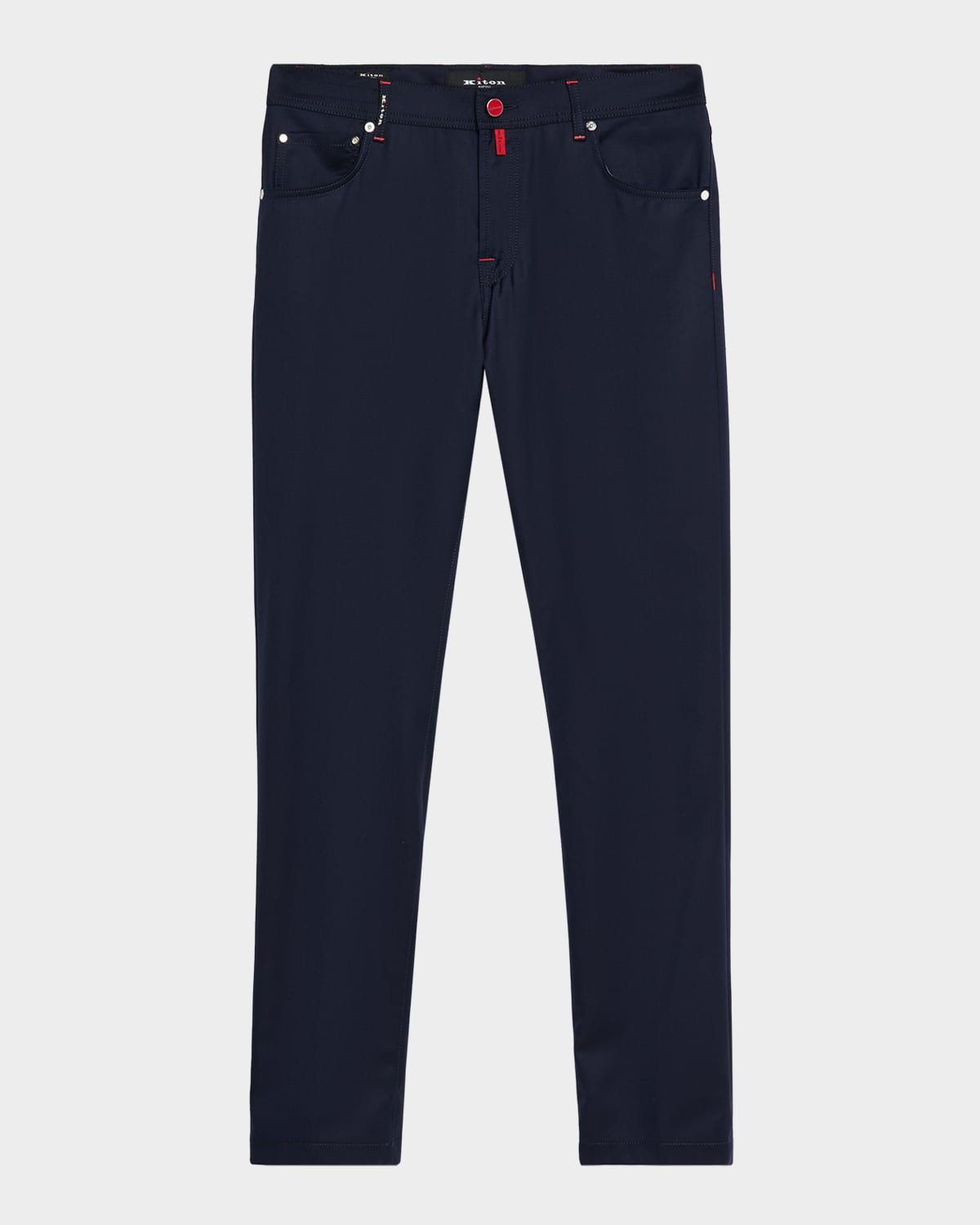 Men & apos;s Wool Five-Pocket Trousers