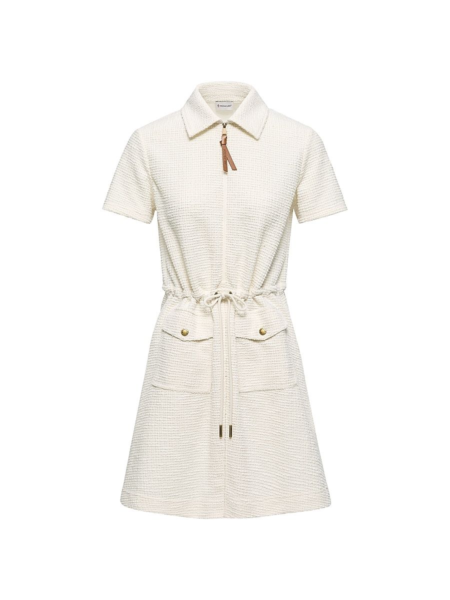 Women's Dress in Bouclé - White - Size XL