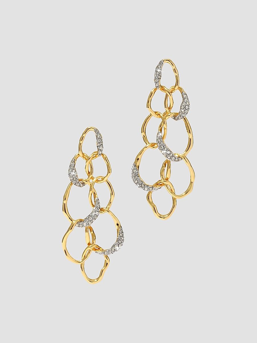 Women's Solanales 14K-Gold-Plated, Rhodium-Plated & Crystal Drop Earrings - Gold