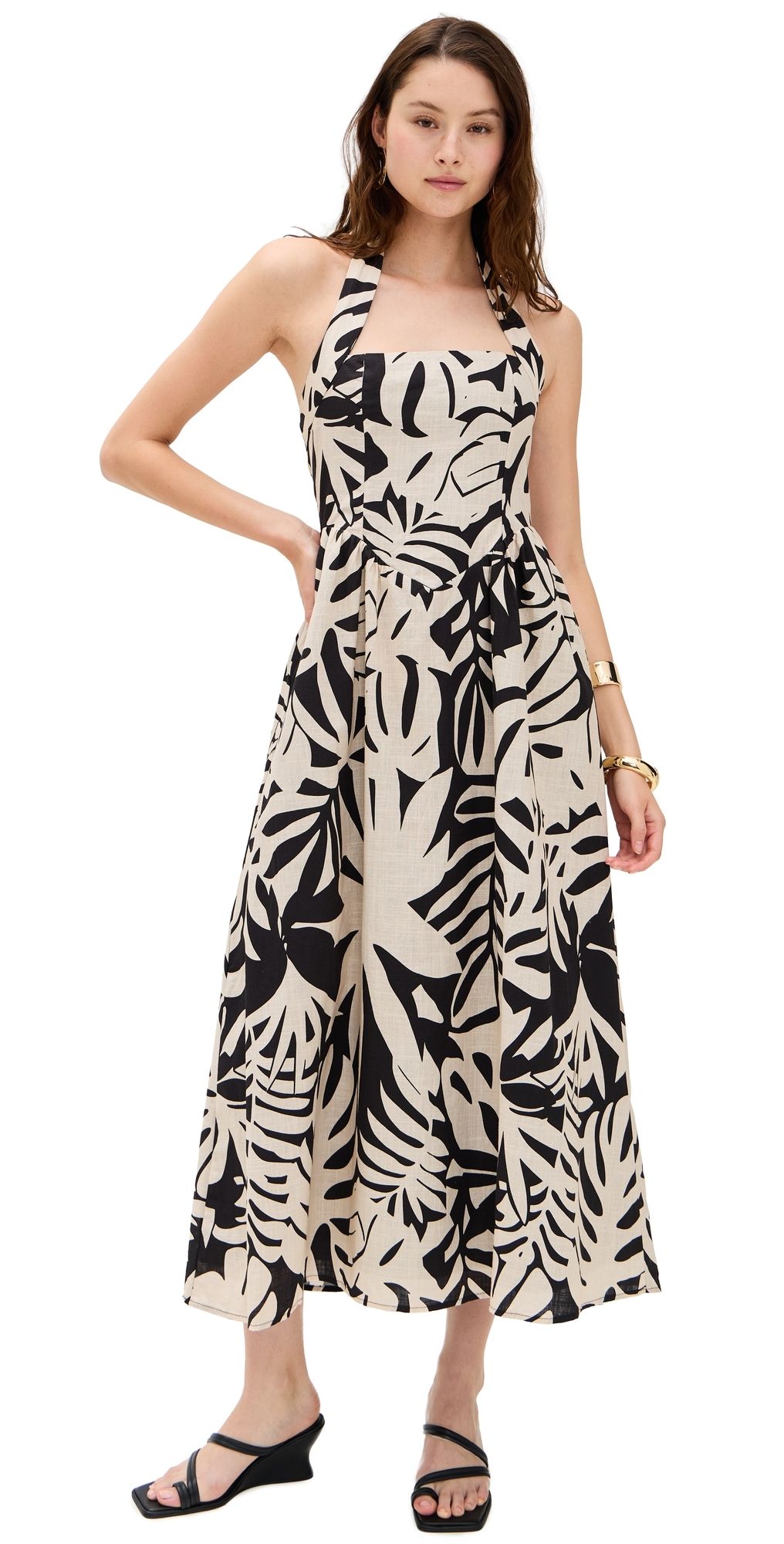 Seven Wonders Locklea Midi Dress Matelo Black/Sand XS