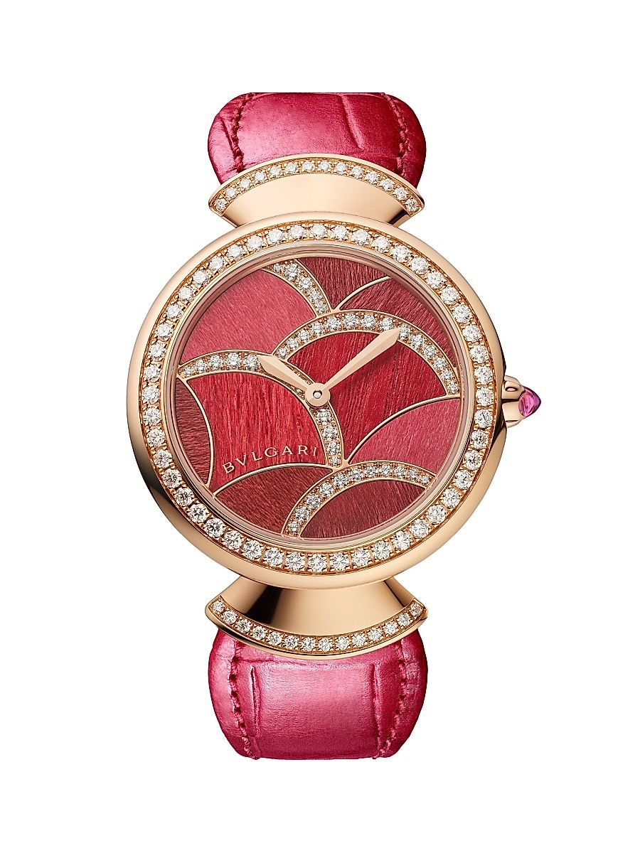Women's Divas' Dream 18K Rose Gold & Red Alligator Watch/33MM - Rose Gold