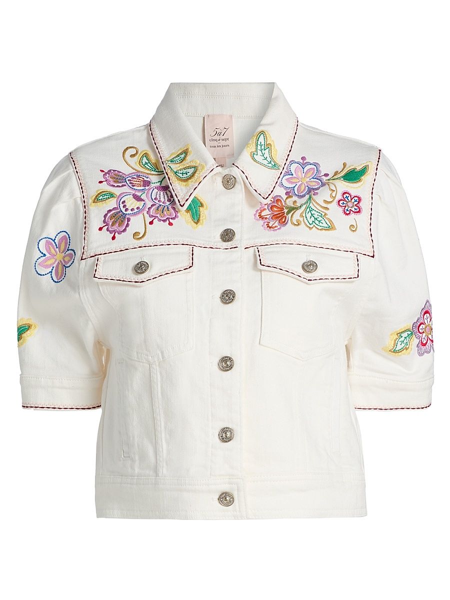 Women's Jardin Boheme Carley Denim Jacket - Scour Multi - Size XL
