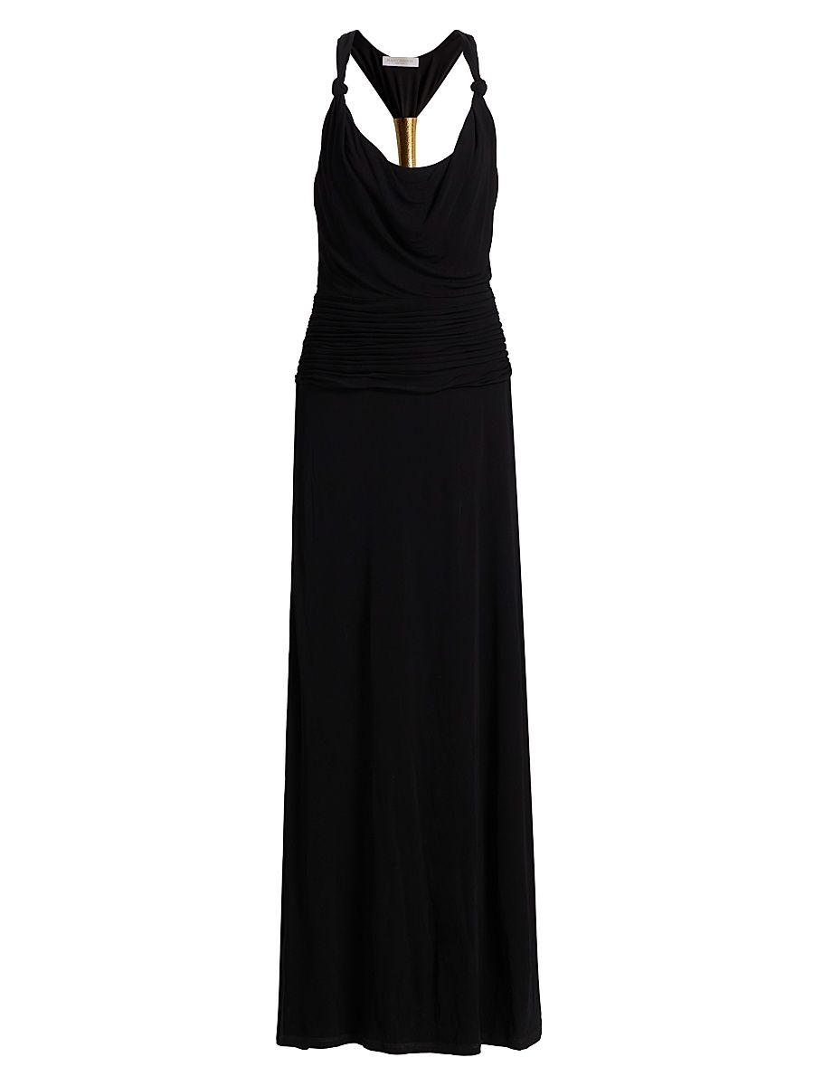 Women's Mariah Hardware Racerback Gown - Black - Size 6