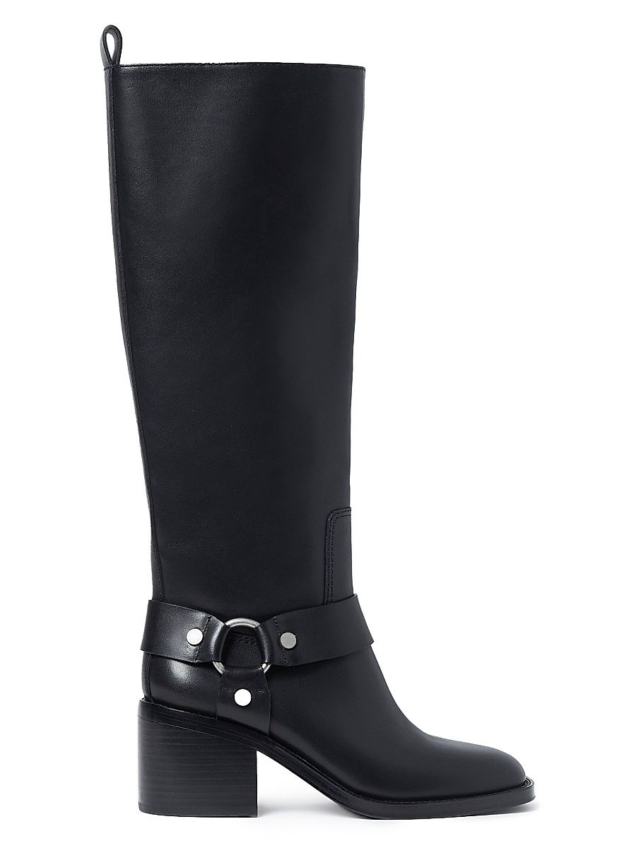 Women's Audrey 70MM Leather Knee-High Boots - Black - Size 5