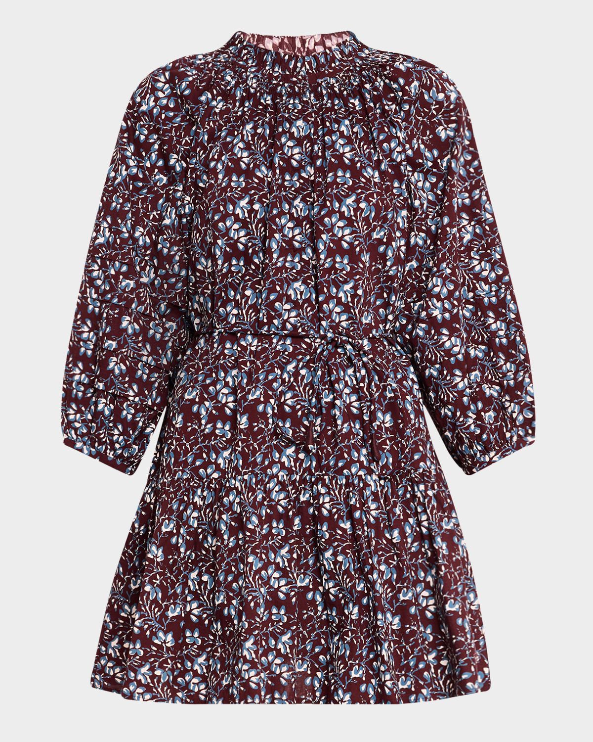 Trinidad Tiered Floral-Print Mini Dress