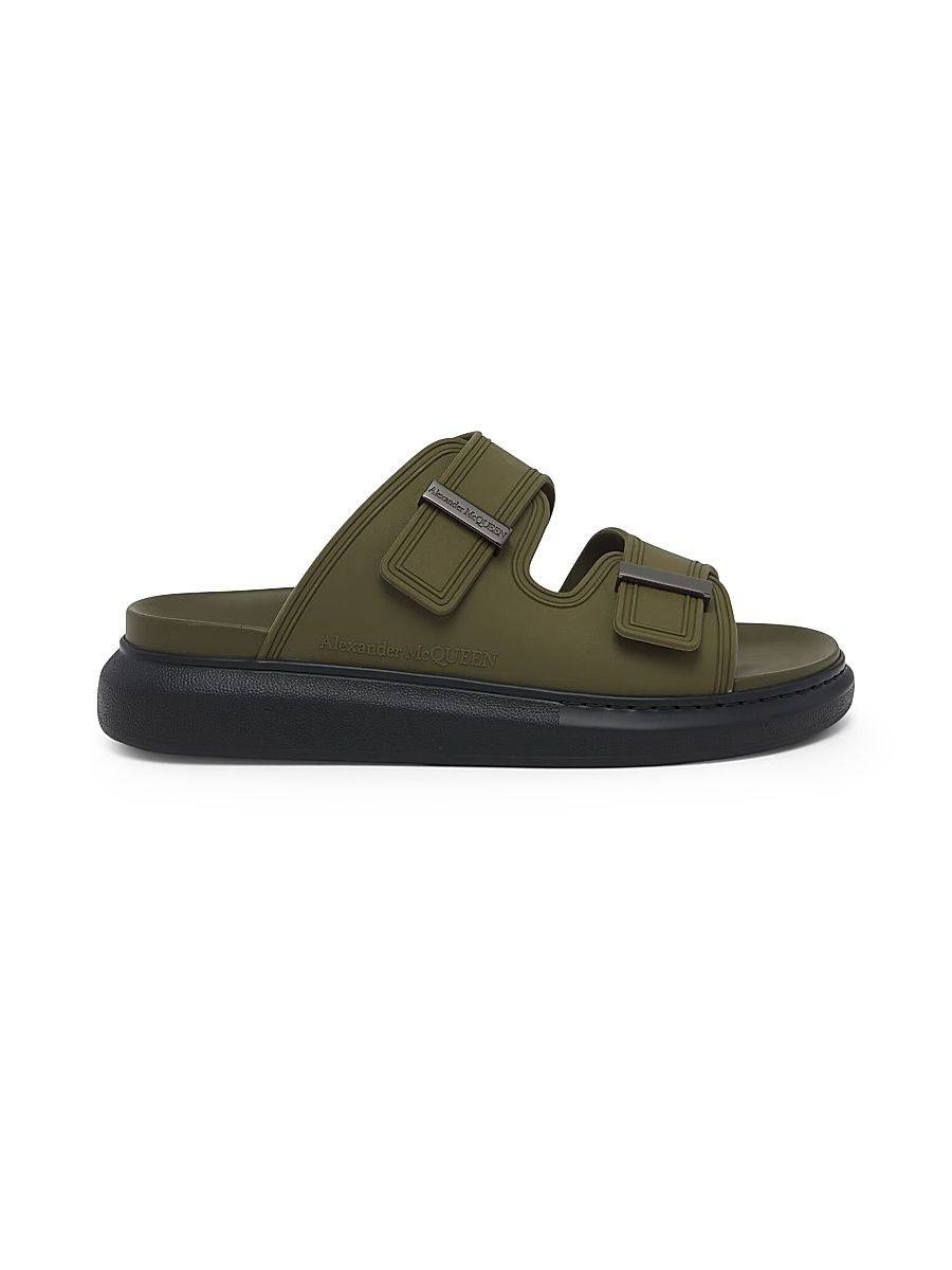 Men's Hybrid Rubber Double-Buckle Sandals - Green - Size 6