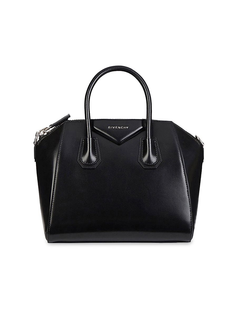 Women's Mini Antigona Leather Satchel - Black