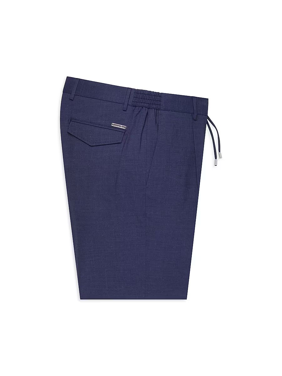 Stefano Ricci Men's Virgin Wool Blend Bermuda Shorts - Navy - Size 32