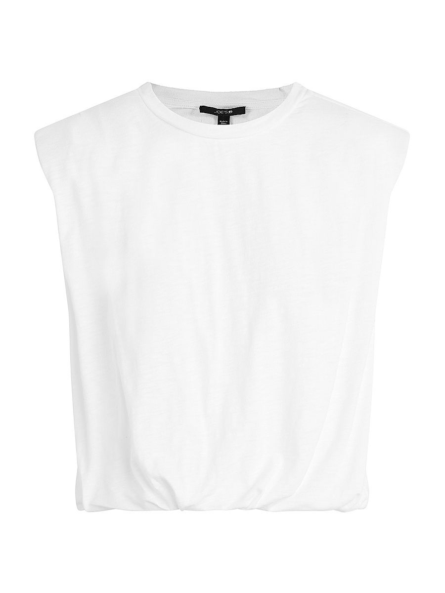 Women's Arden Padded Cotton-Blend Sleeveless T-Shirt - Optic White - Size Medium