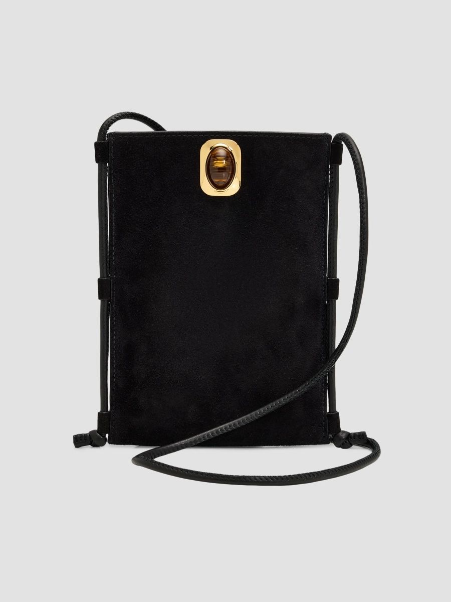 Veronica Beard Women's Tether Embellished Suede Bag - Black