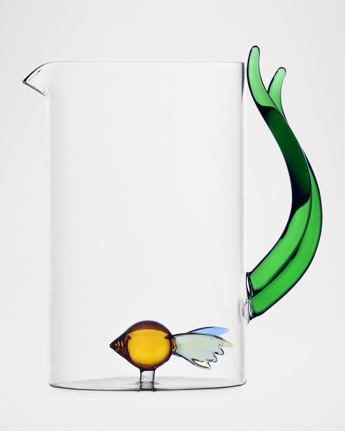 Animal Farm Fish Pitcher with Seagrass Handle, 50.7 oz.