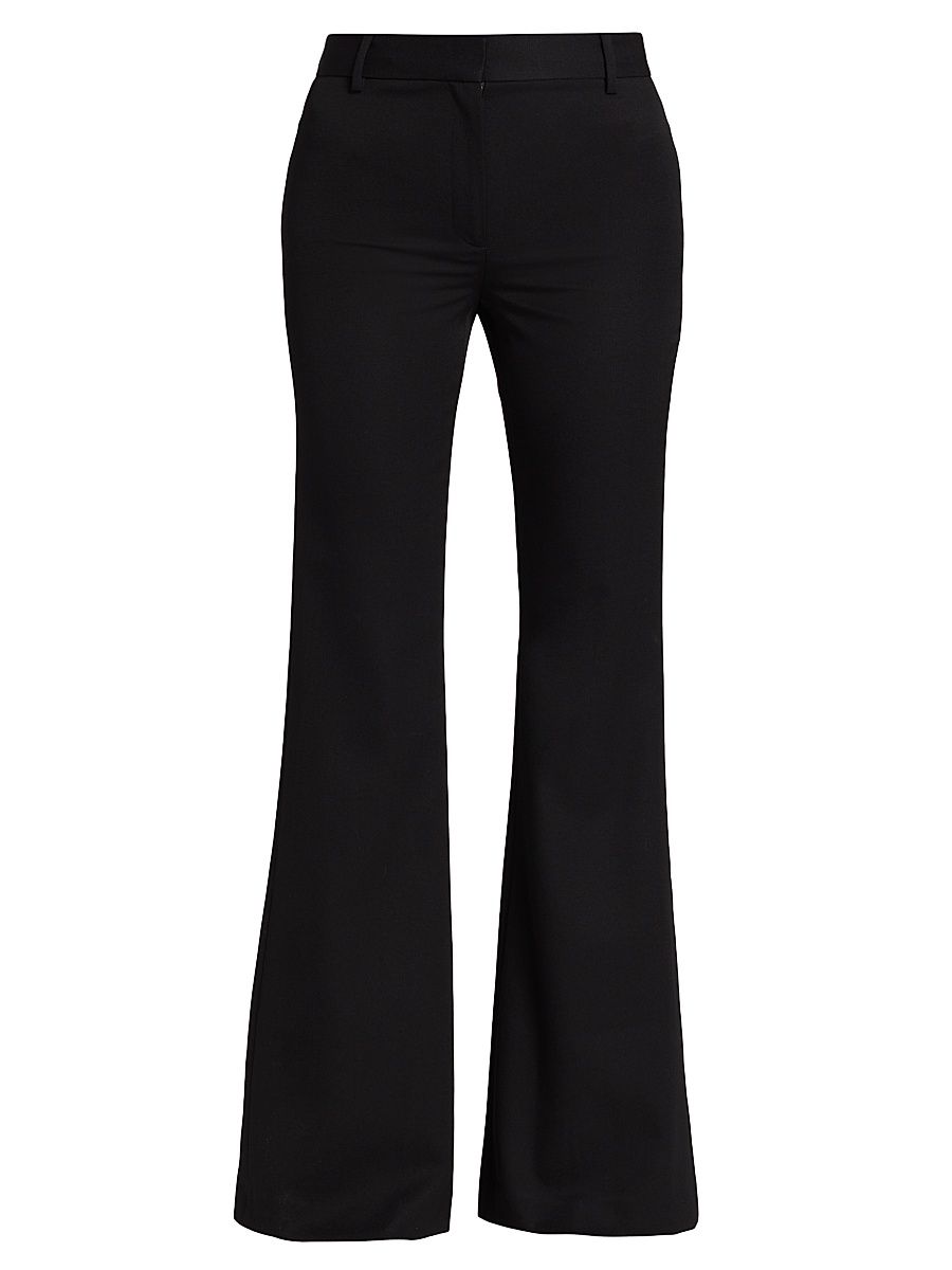 Women's Arielle Wool Flare Pants - Black - Size 10