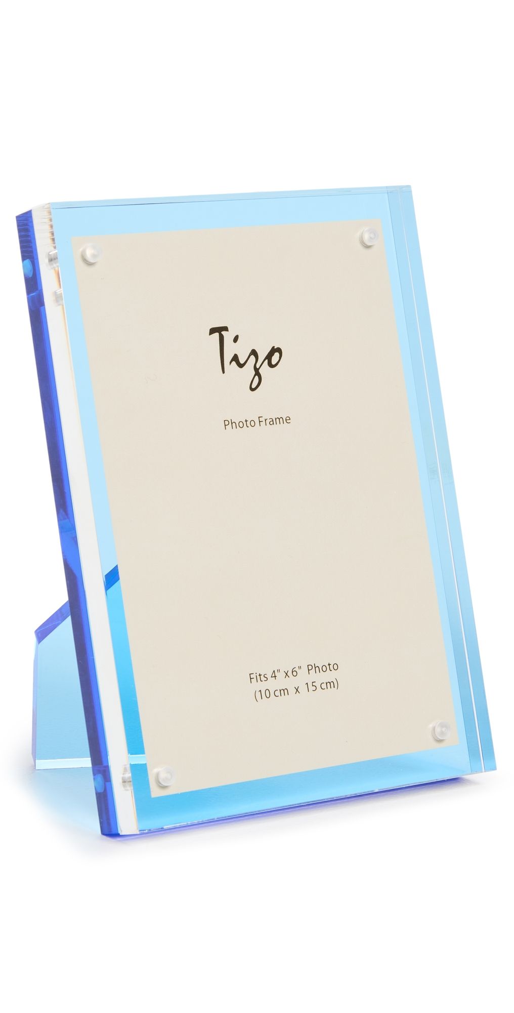 Tizo Design Lucite Frame 4x6 Blue One Size