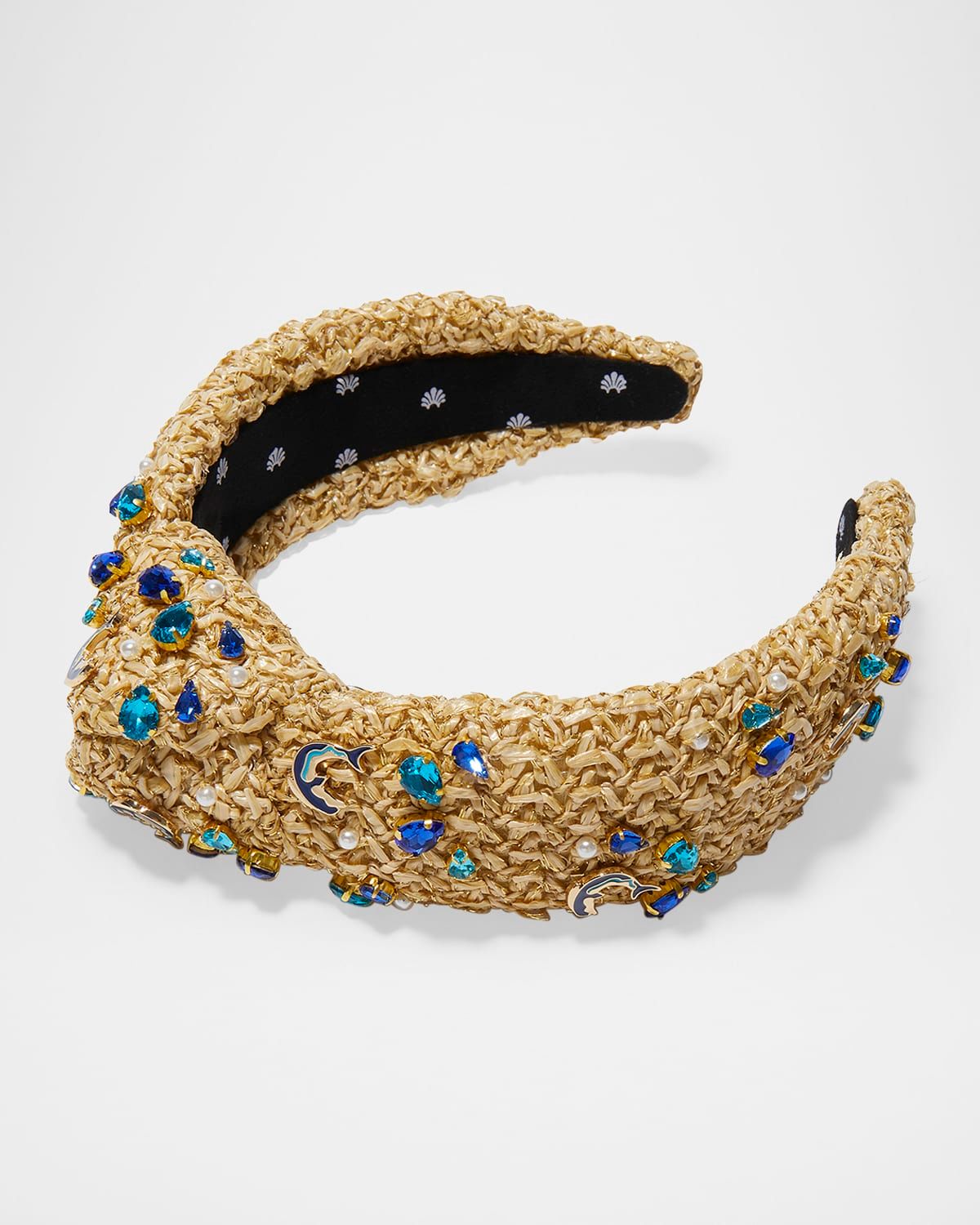 Knotted Raffia Dolphin Embellished Headband