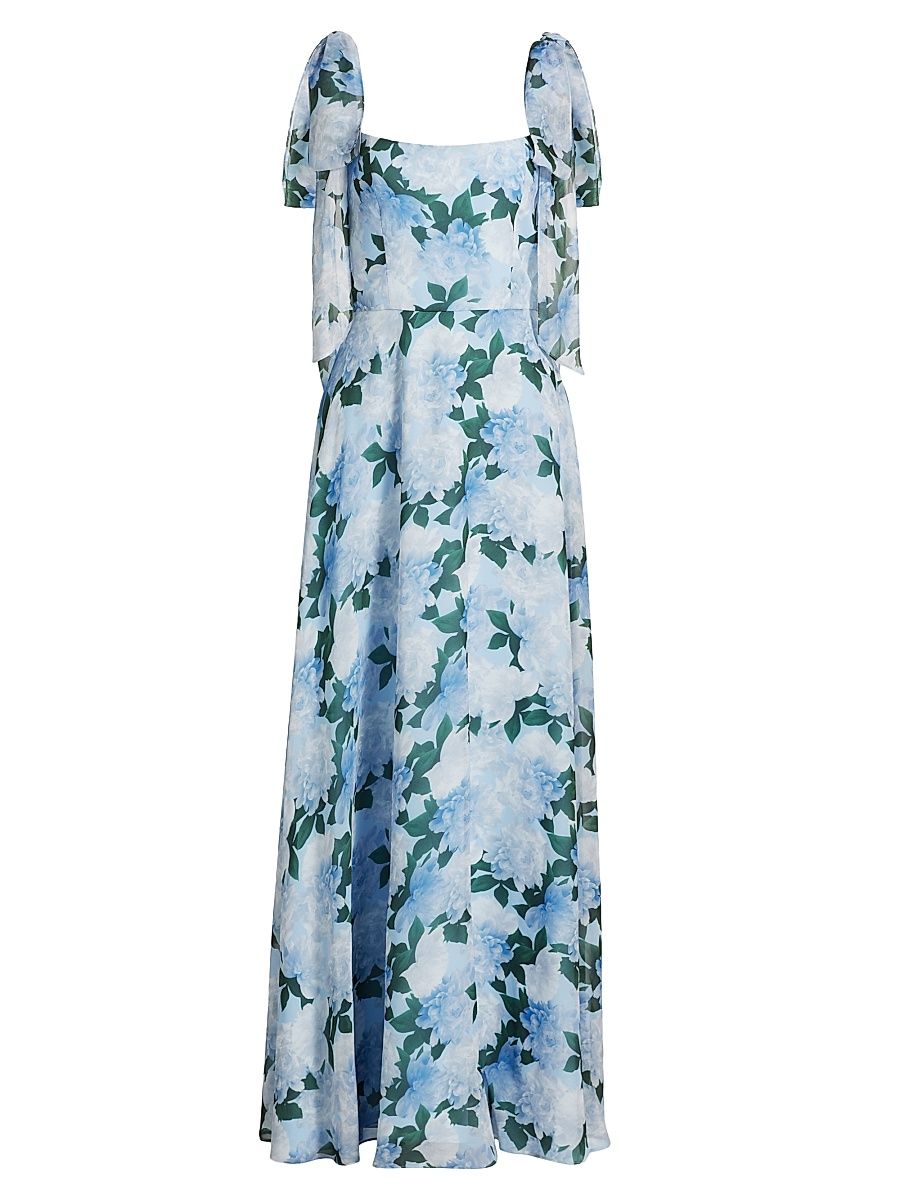 Women's Pearl Floral Maxi Dress - Glacial Peonies - Size 10
