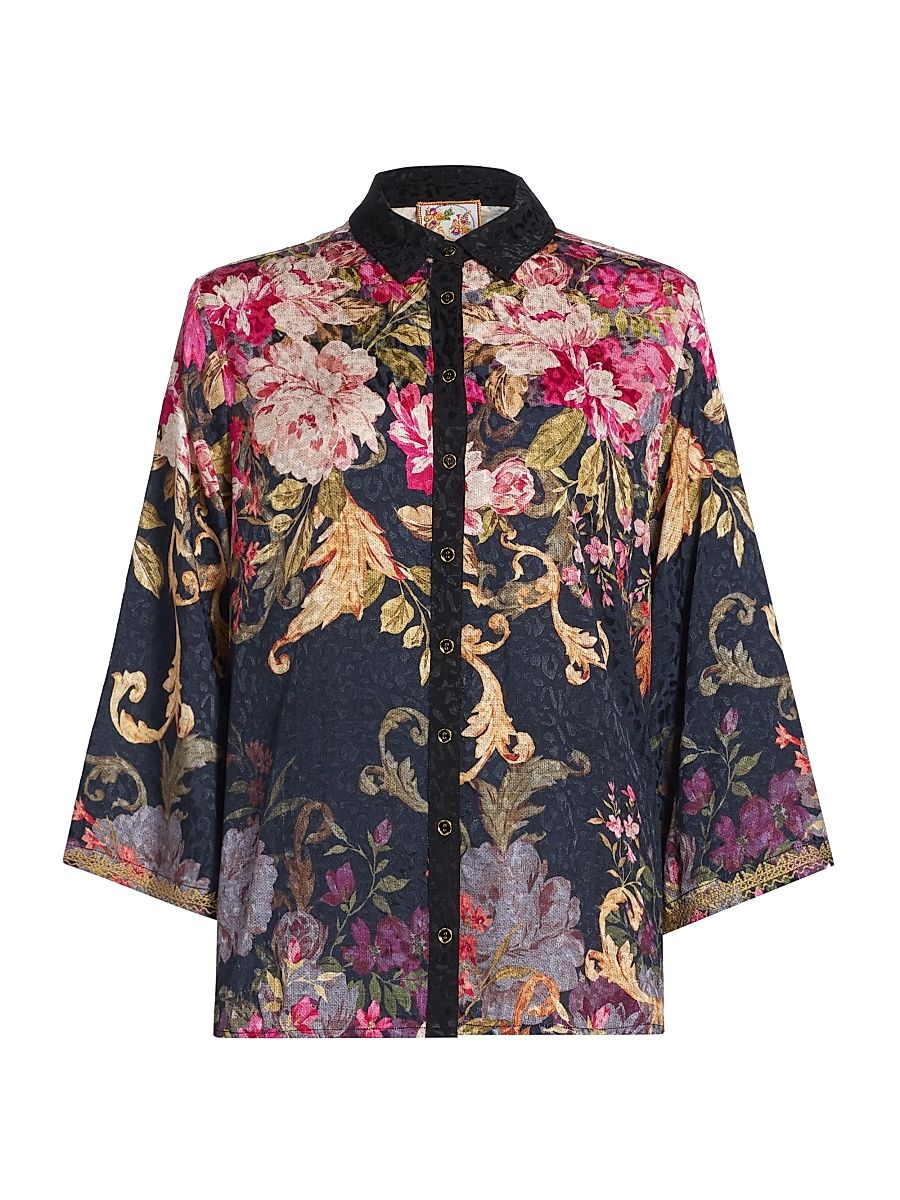Women's Cherie Floral-Print Shirt - Cheri - Size Medium