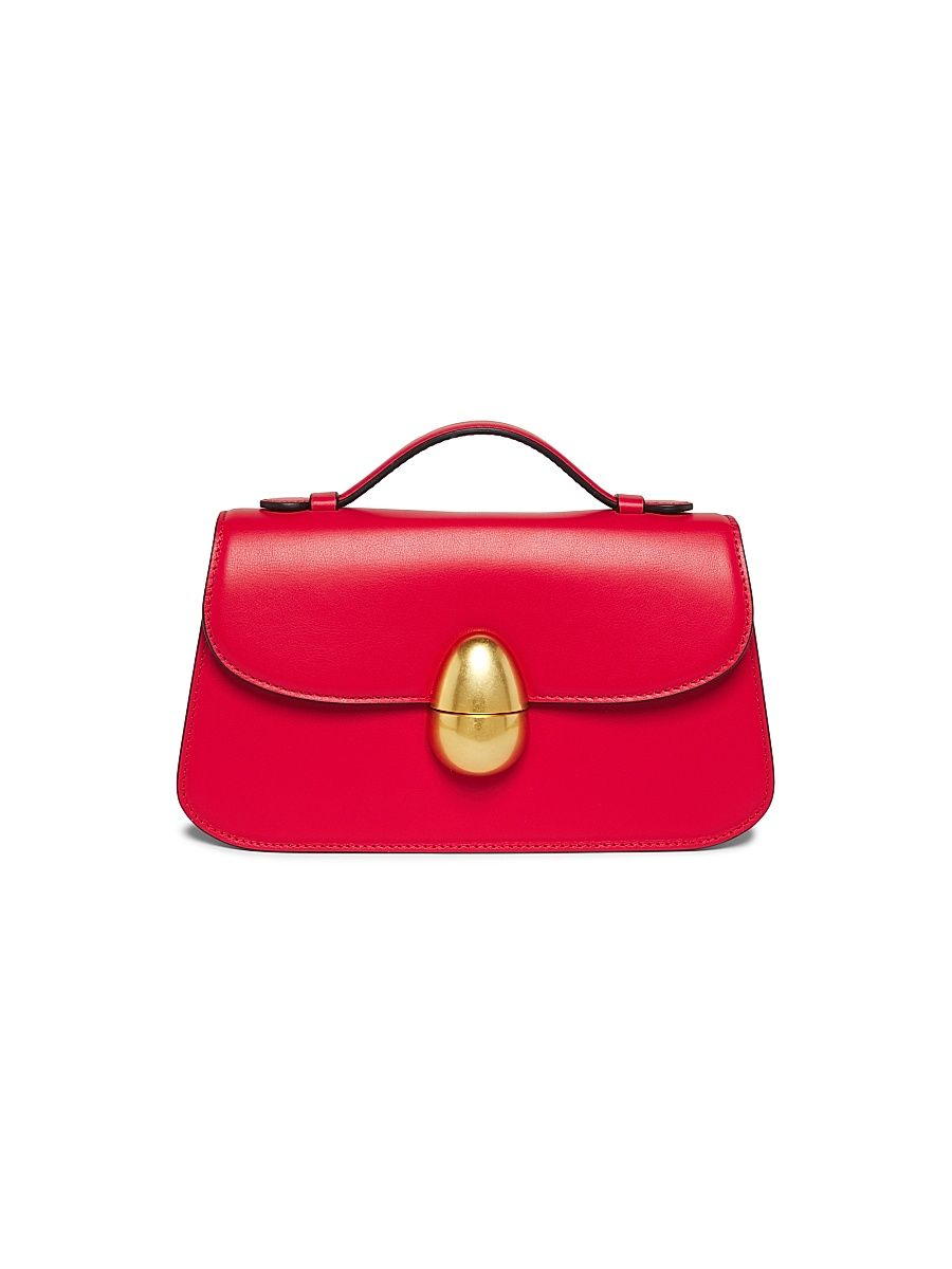 Women's Phoenix Leather Top Handle Crossbody Bag - Red