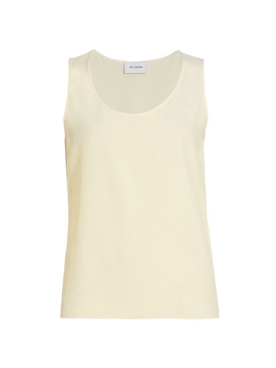 Women's Scoopneck Pullover Tank - Ecru - Size Small