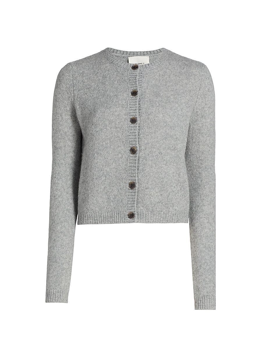 Women's Cashmere-Silk Cardigan - Cloudy - Size Small