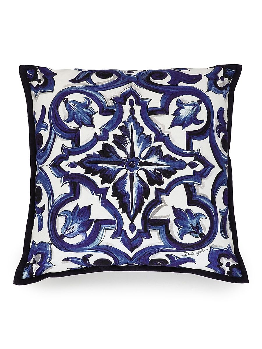 Blue Mediterranean Cushion - Blue
