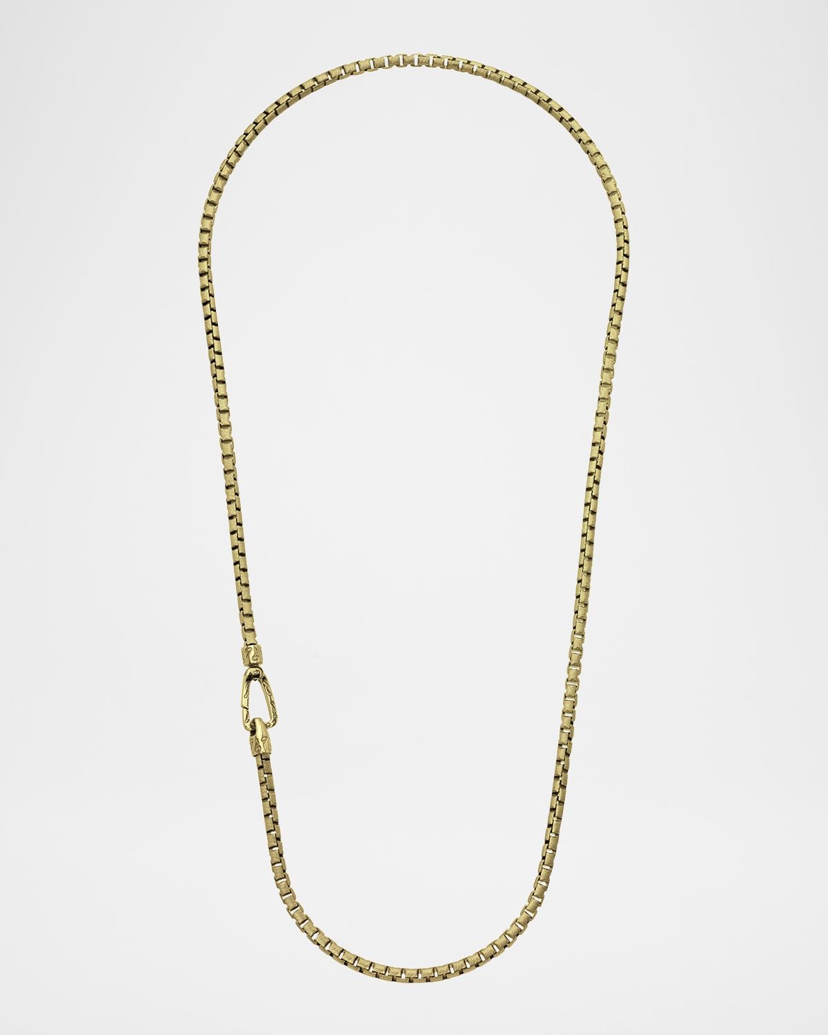 Men & apos;s Ulysses Etched Box Chain Necklace in Gold, 57mm