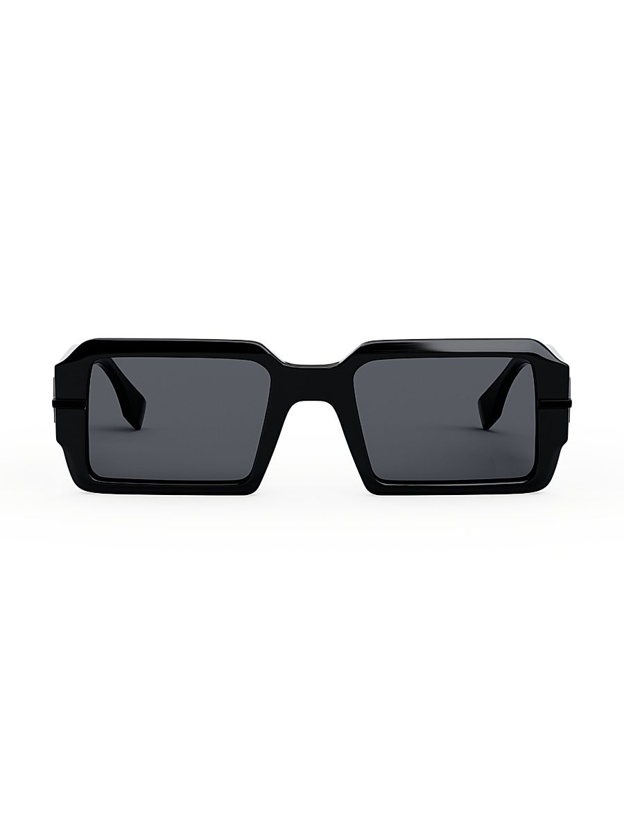 Men's O'Lock Fendigraphy 52MM Rectangular Sunglasses - Black