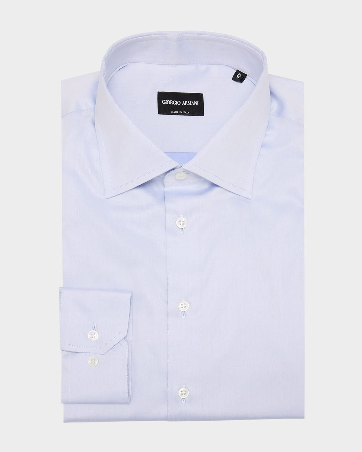 Men & apos;s Solid Cotton Dress Shirt