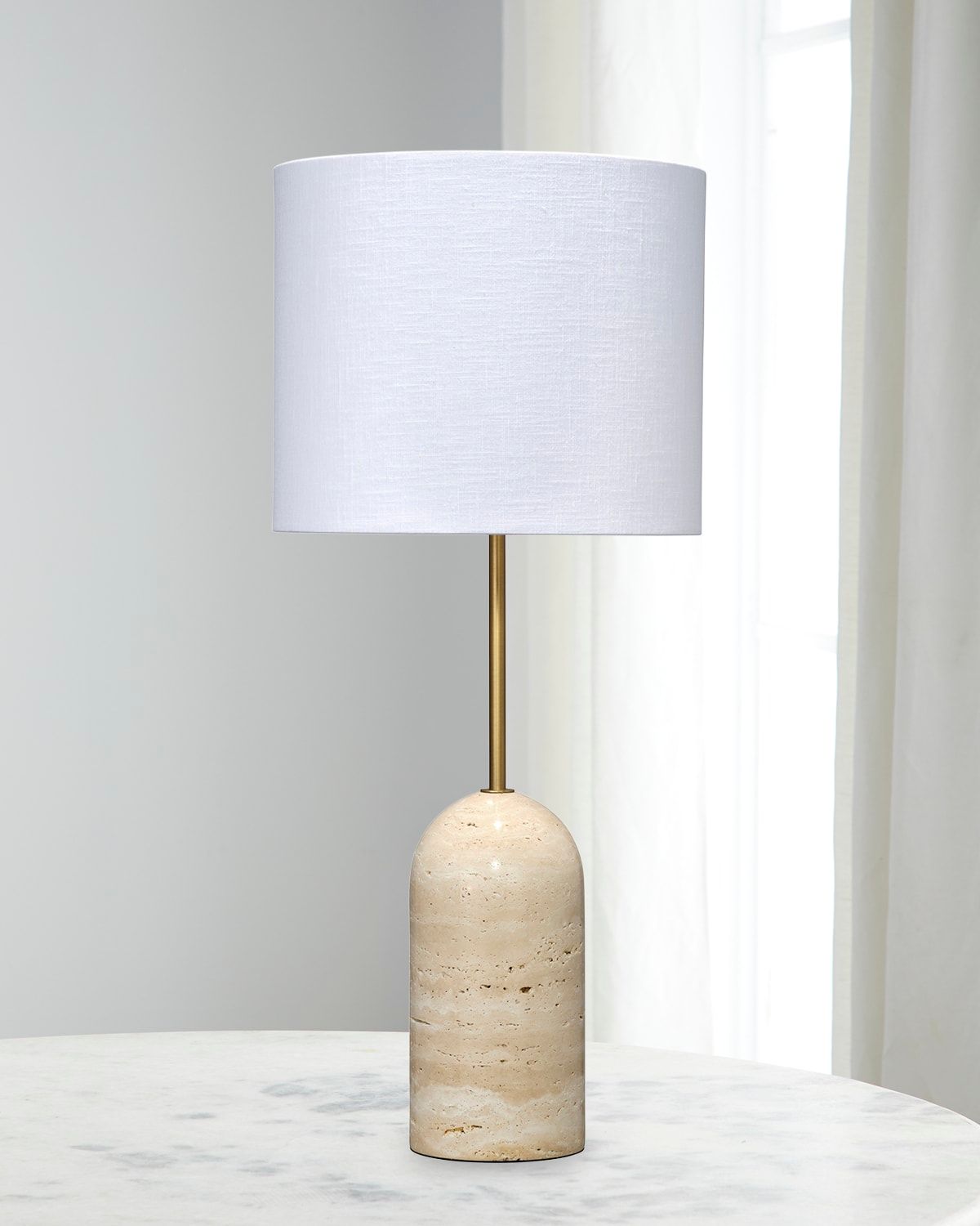 Holt Travertine Table Lamp