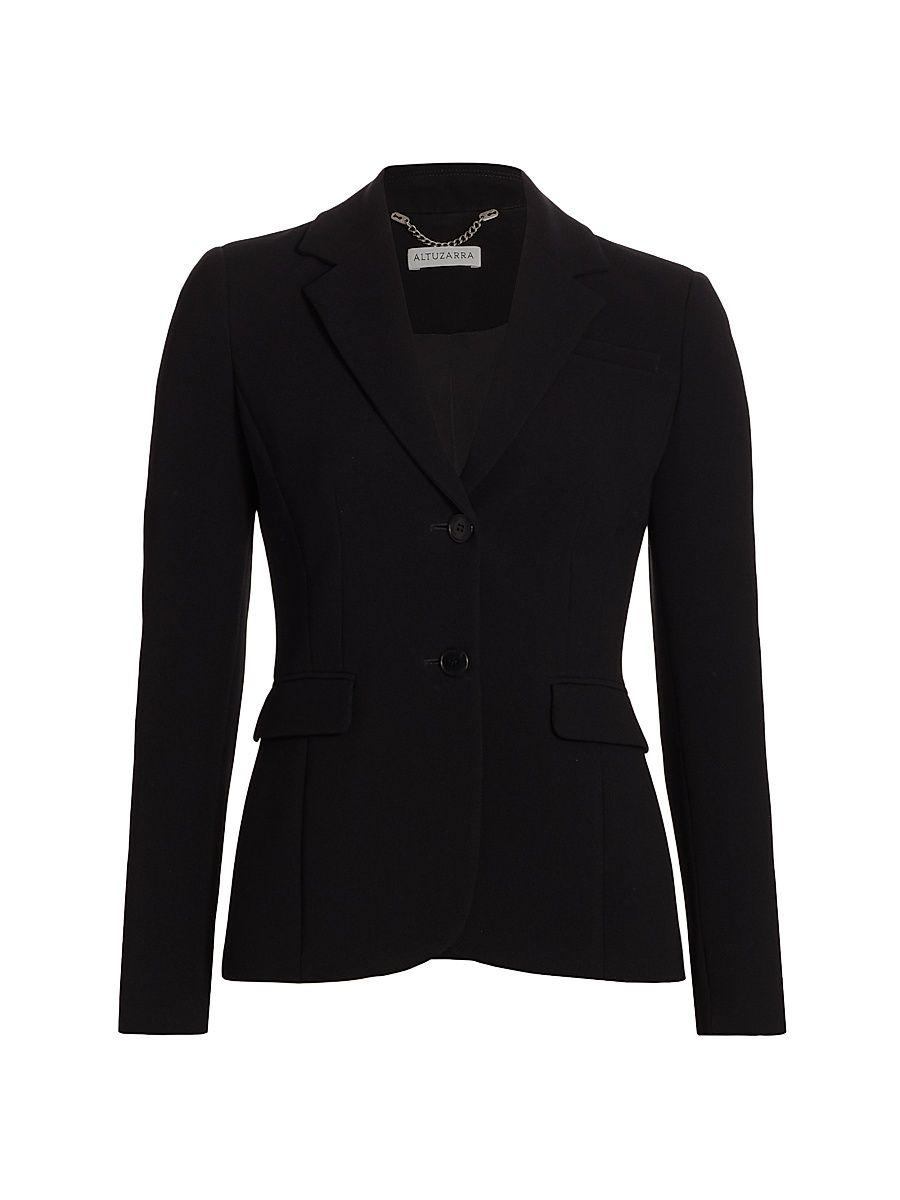 Women's Fenice Two-Button Jacket - Black - Size 12