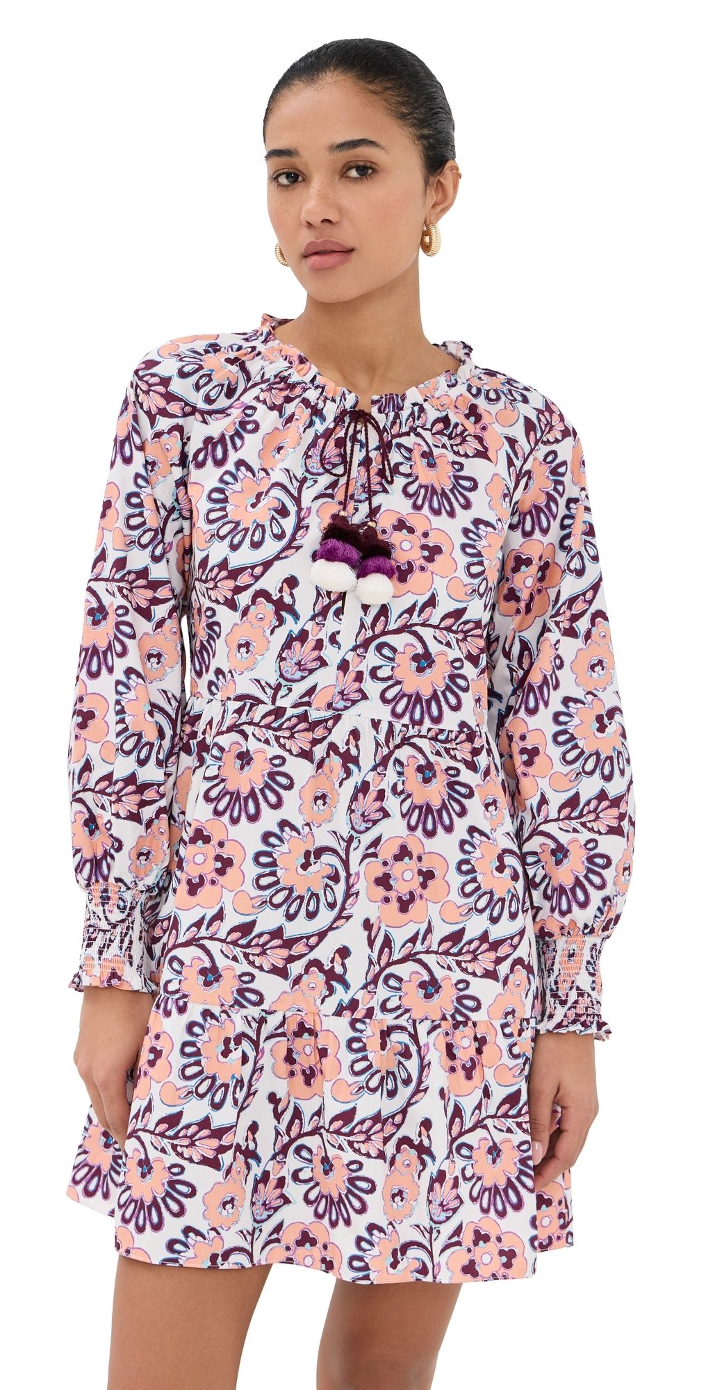 Figue Bella Dress Ibiza Floral Biscotti Beige XS