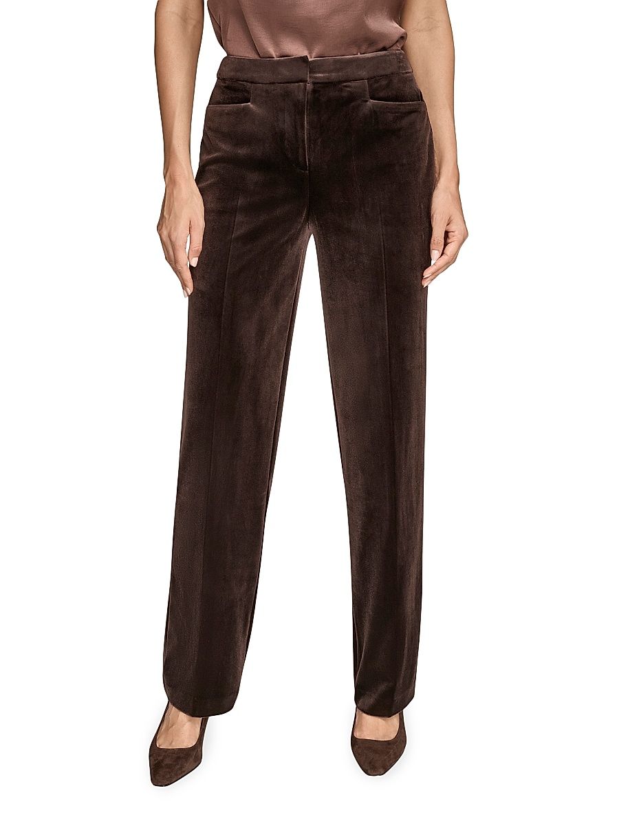 Women's September Velvet Pants - Chocolate Plum - Size 0