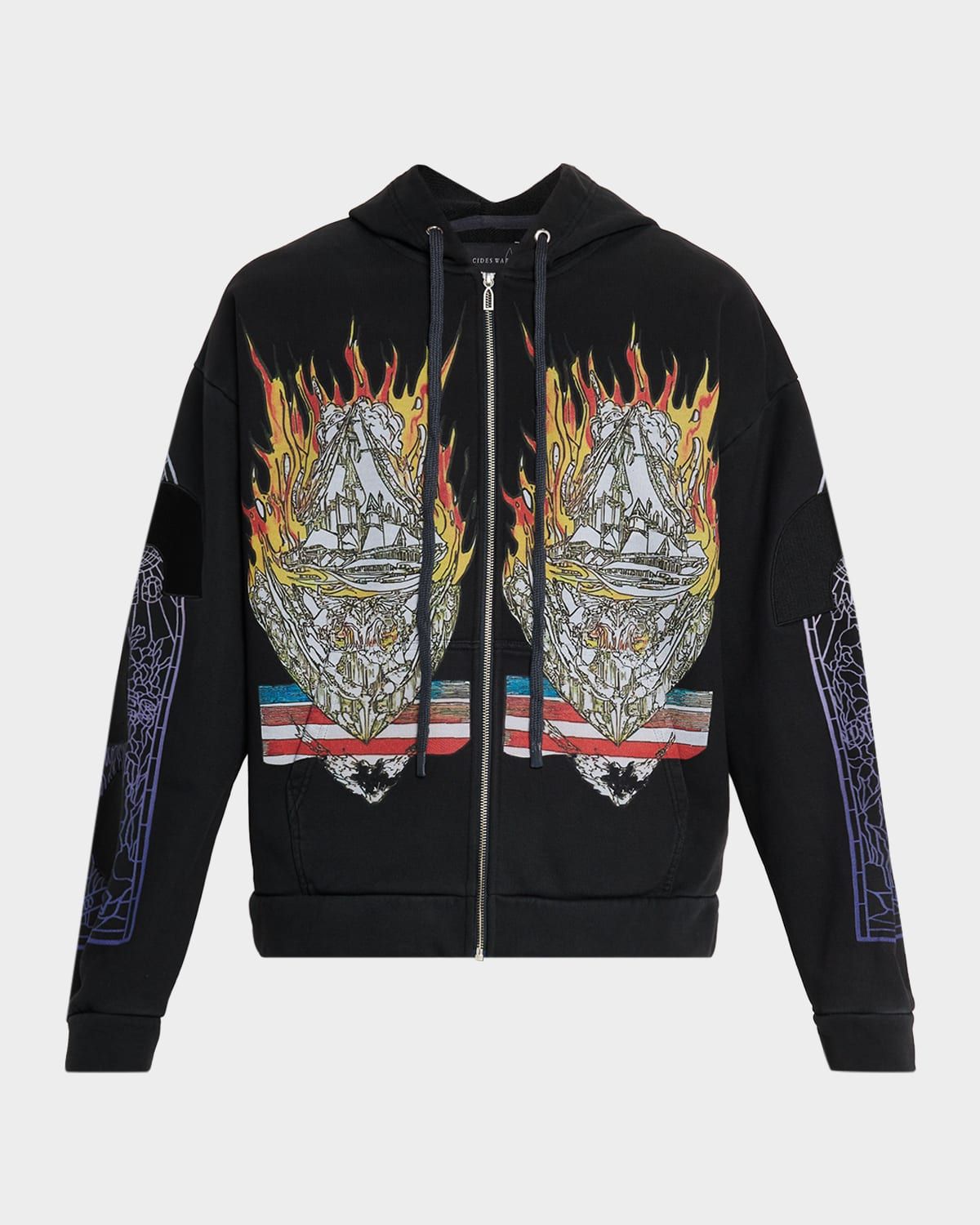 Men & apos;s Engulfed Memories Cotton Full-Zip Hoodie