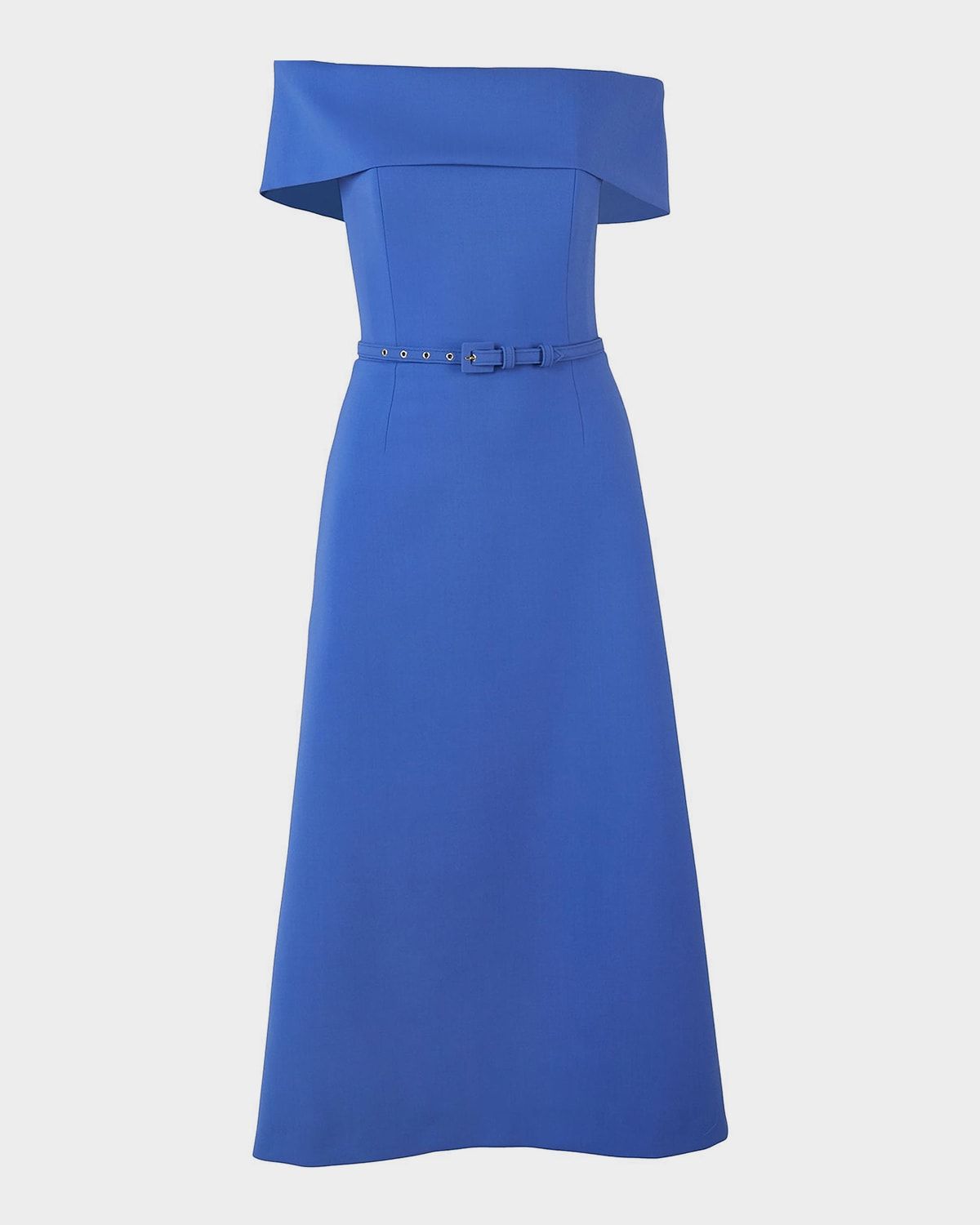 Off-Shoulder A-Line Midi Dress
