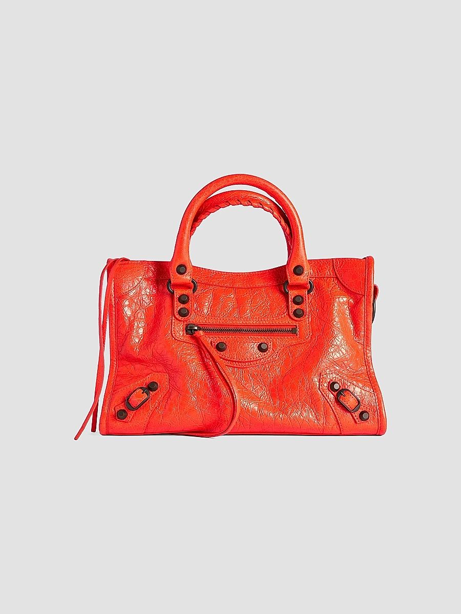 Balenciaga Women's Le City Small Top Handle Bag - Pop Orange
