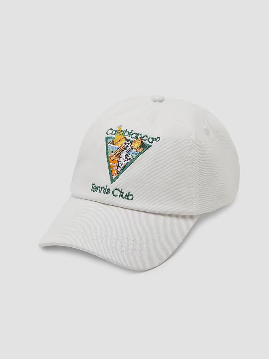 Men's Tennis Club Emblem Baseball Cap - White