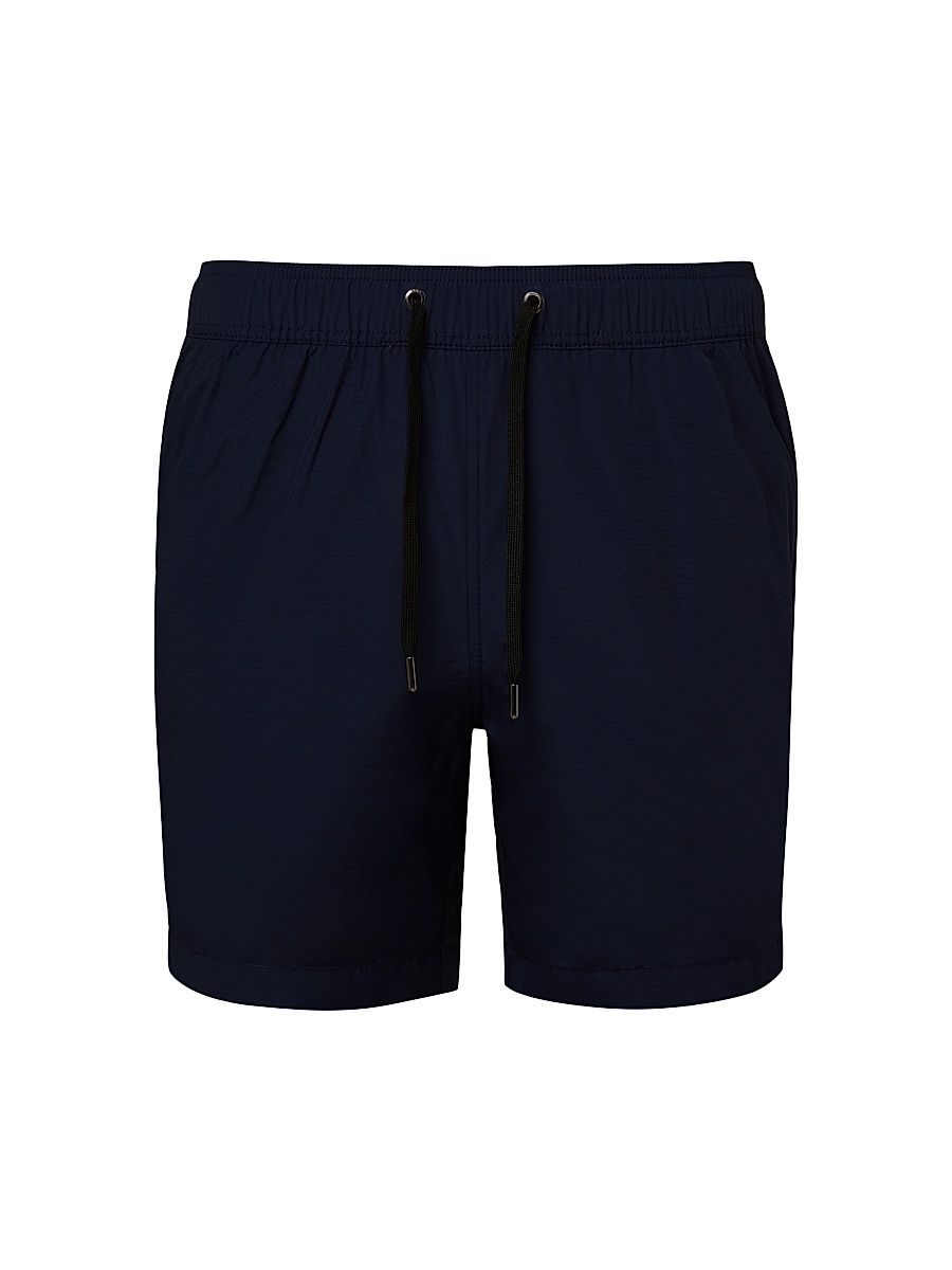 Men's Linen-Blend Drawstring Shorts - Deep Navy - Size XXL
